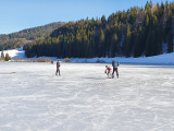 Patinage sur le lac