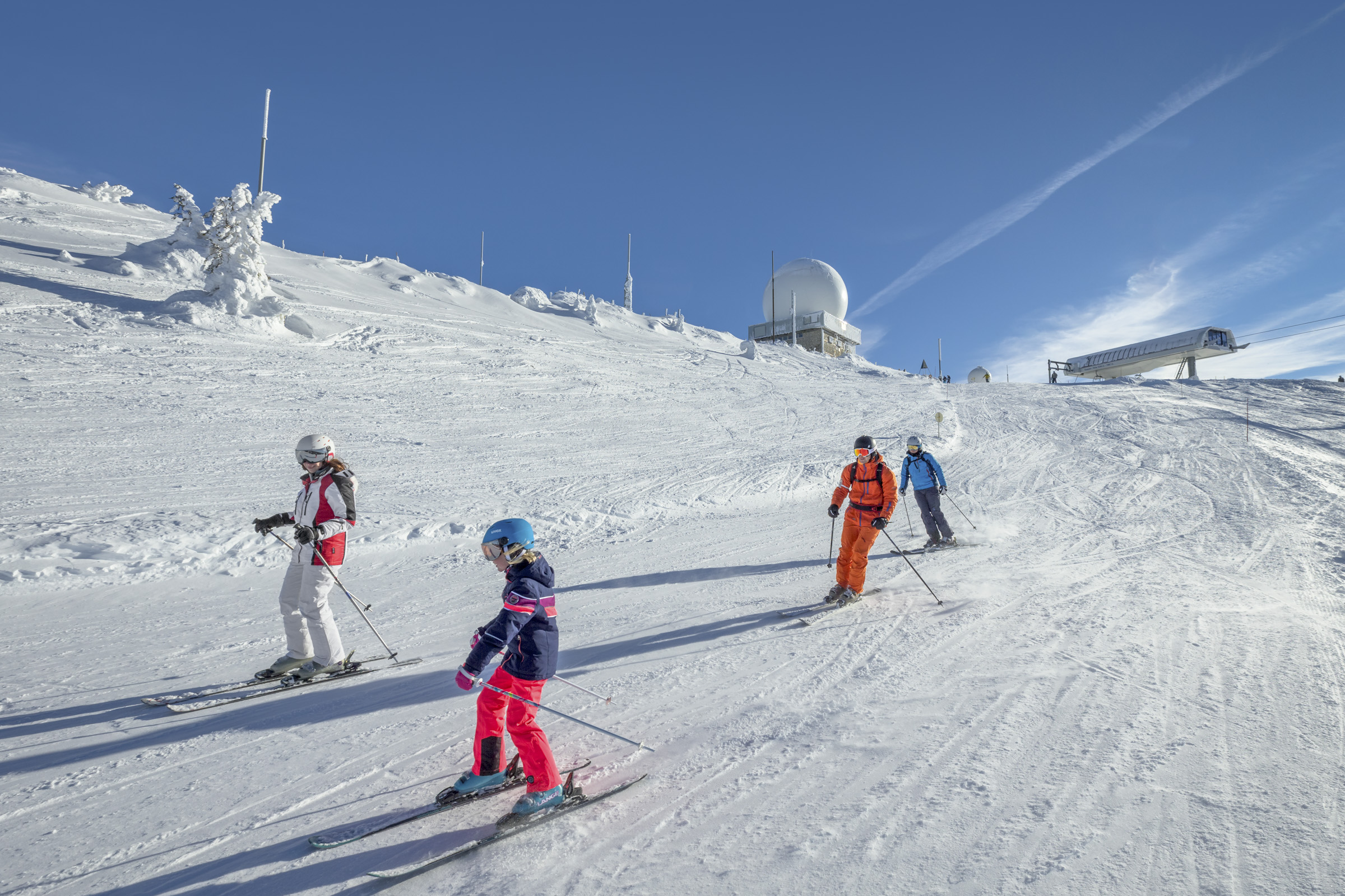 Ski - Station des Rousses -Jura - Hiver - Groupe - Alpin - Descente